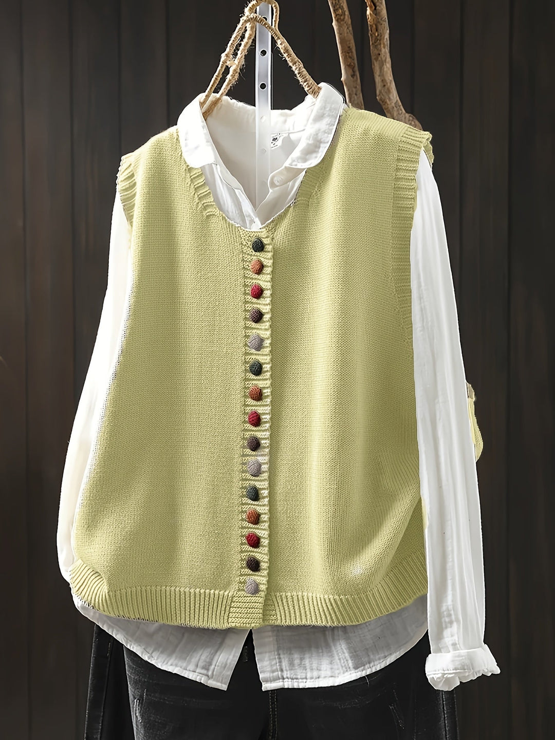 Ærmeløs Strikket Vest