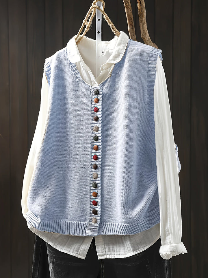 Ærmeløs Strikket Vest