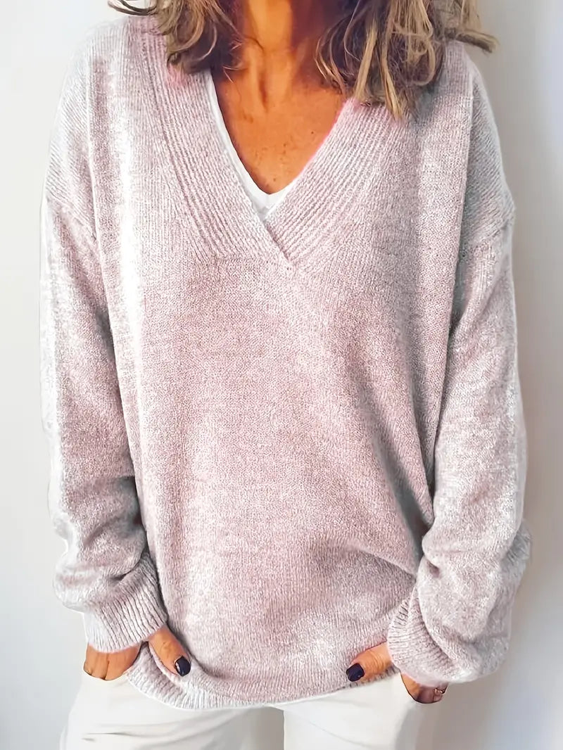 Blød og Tidløs V-Hals Sweater