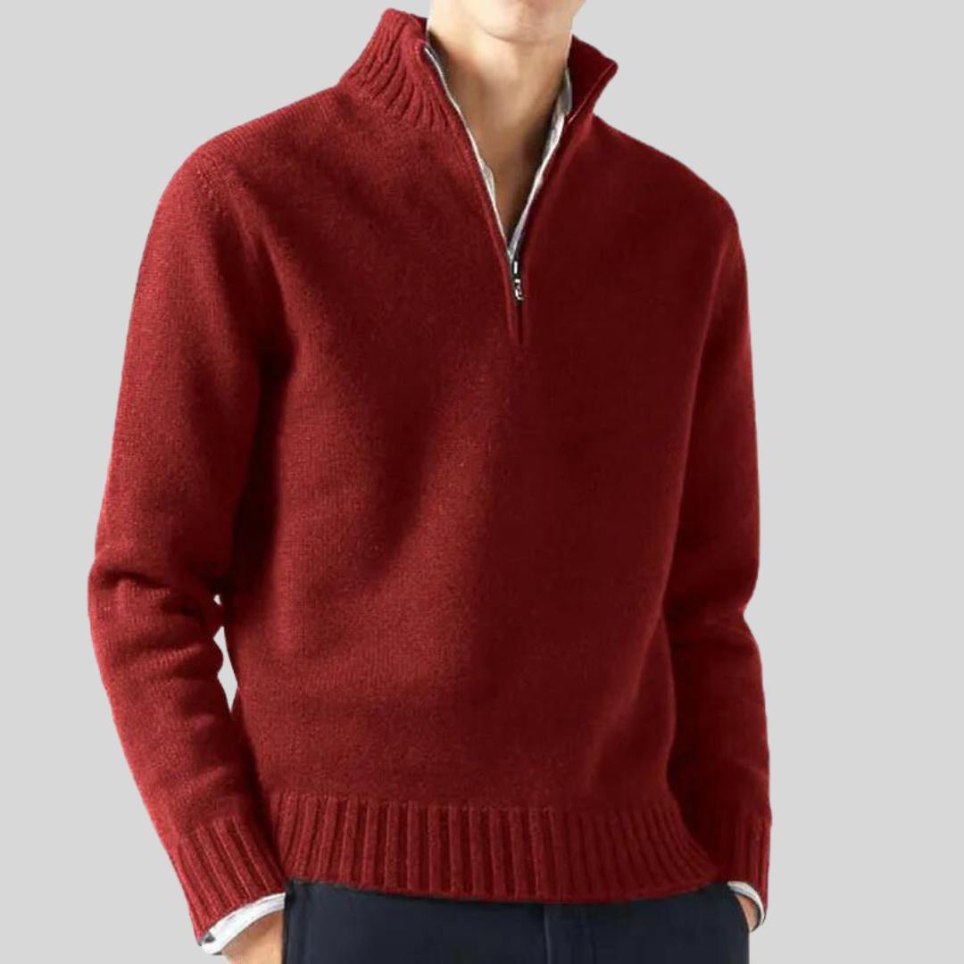 Luksuriøs Halv-Zip Sweater