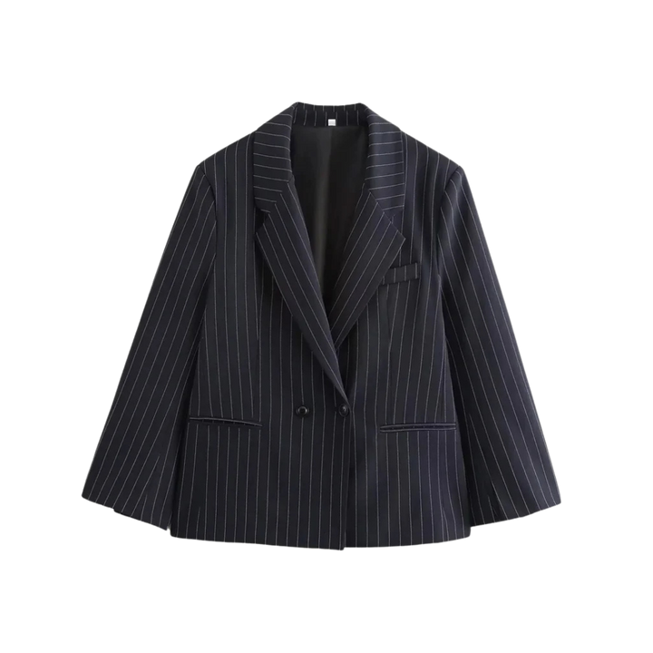 Klassisk Stribet Dobbeltradet Blazer