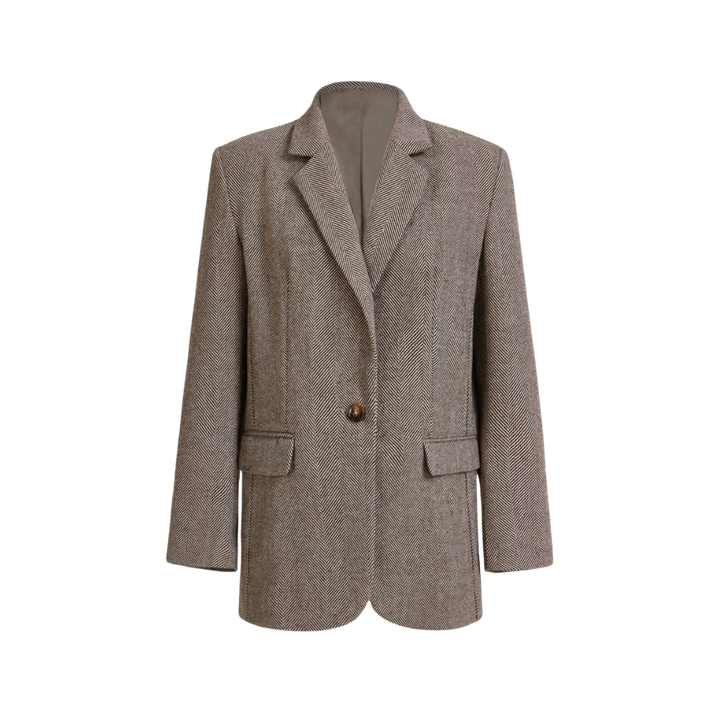 Blazer Café Brun med Enkel Knap