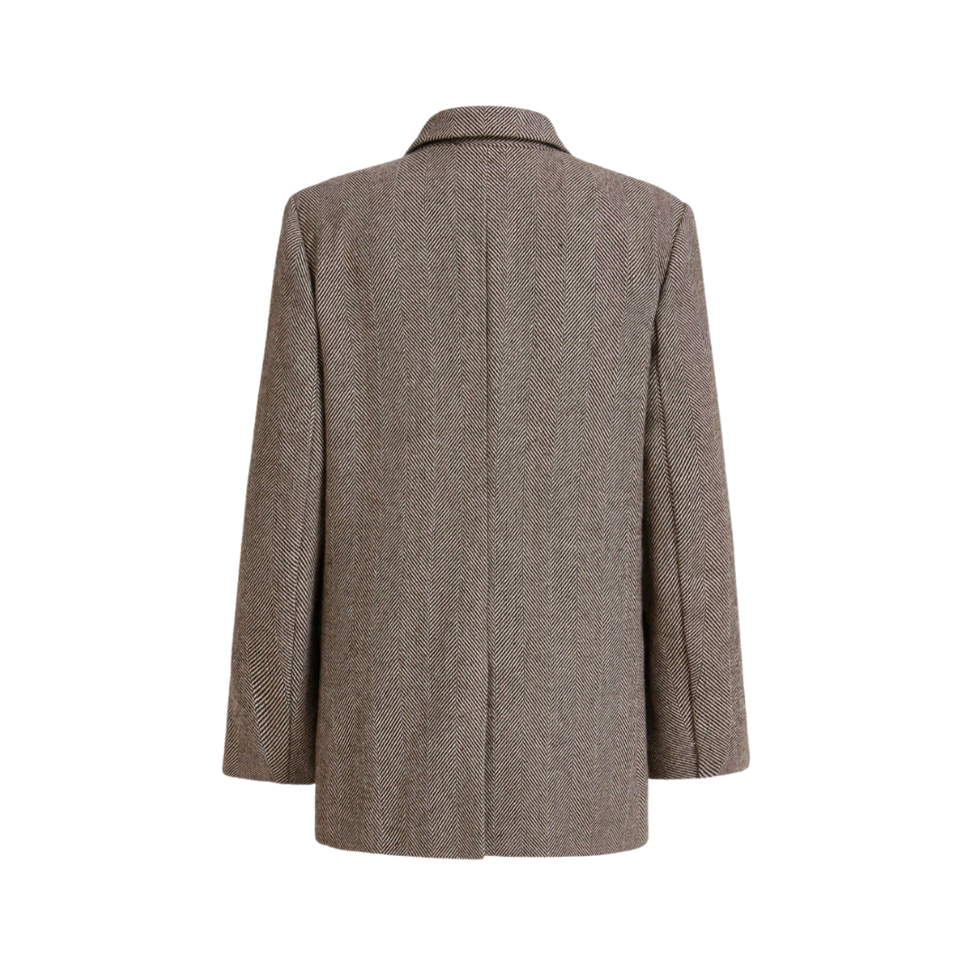 Blazer Café Brun med Enkel Knap