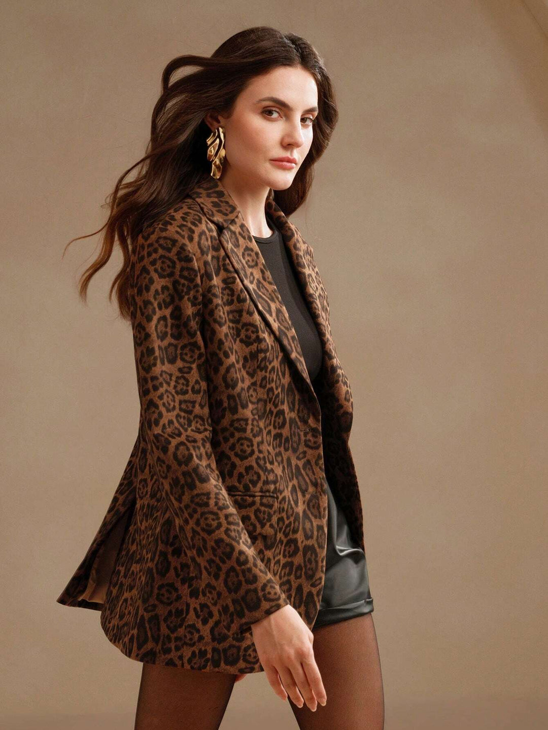 Blazer med Leopardprint