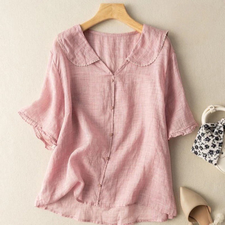 Luftig linnedbluse