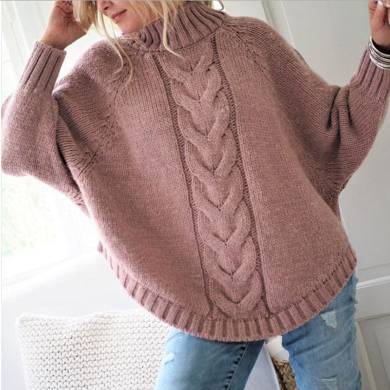 Elegant poncho-inspireret trøje