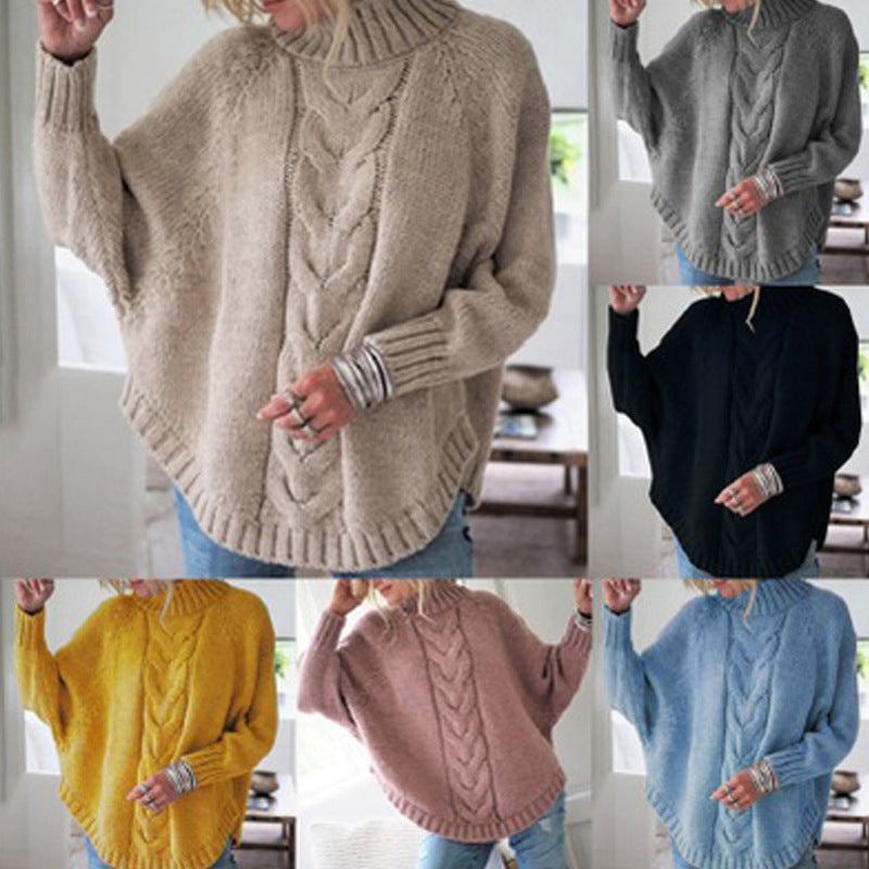 Elegant poncho-inspireret trøje