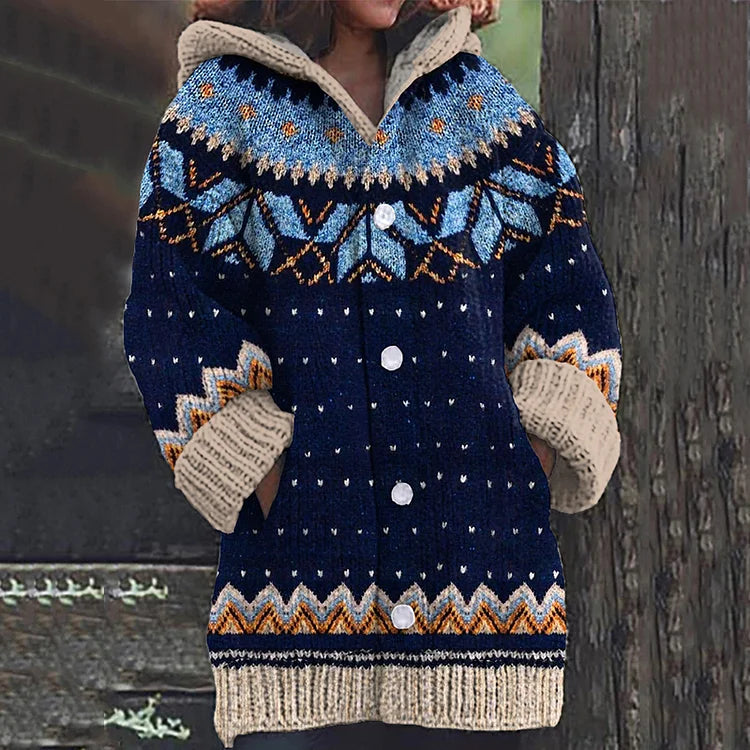 Strikket cardigan i uld