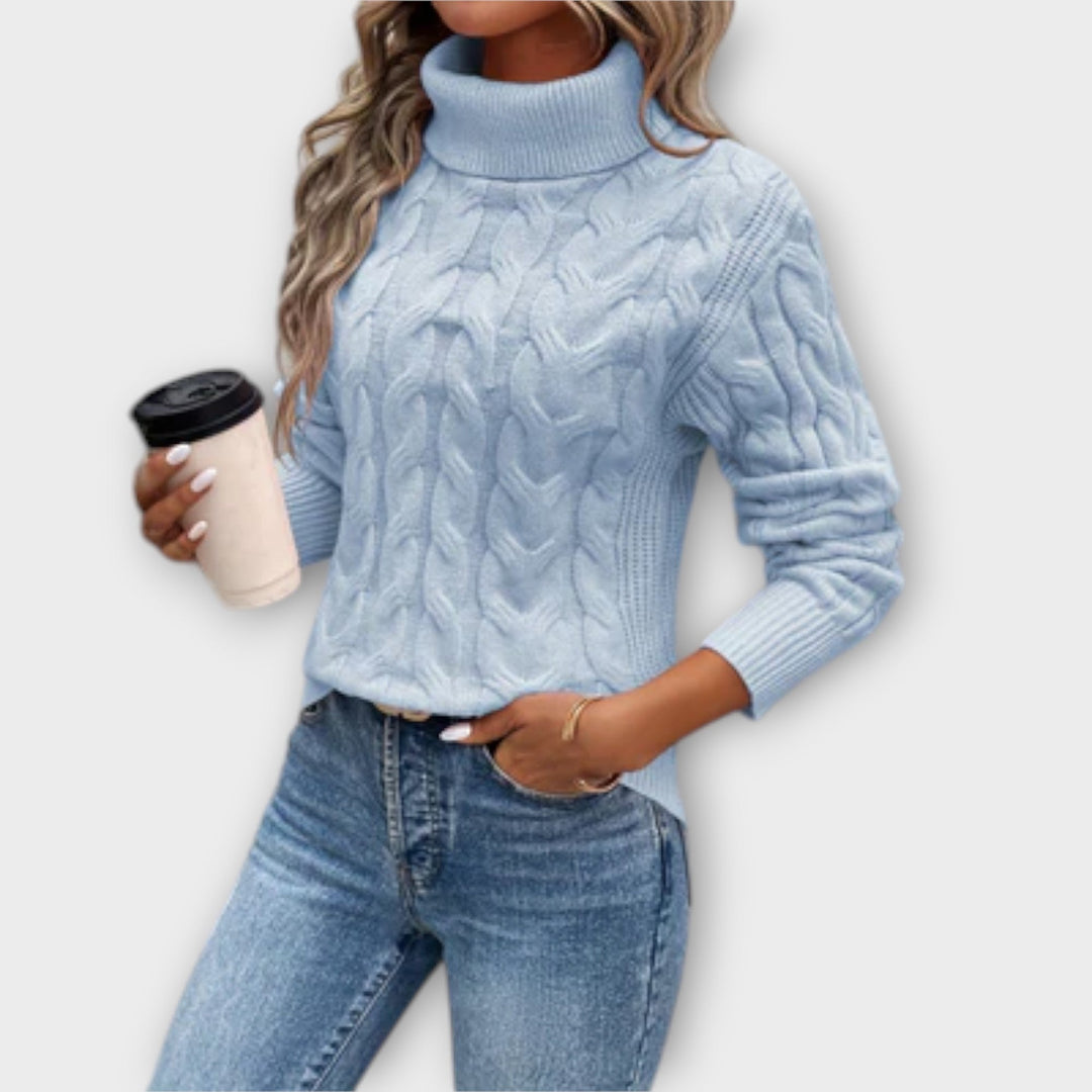 Anna – Elegant strikket rullekravepullover