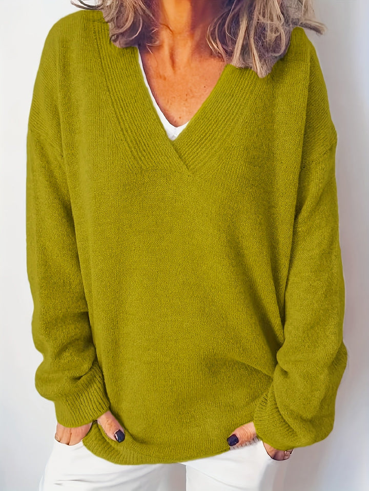 Blød og Tidløs V-Hals Sweater