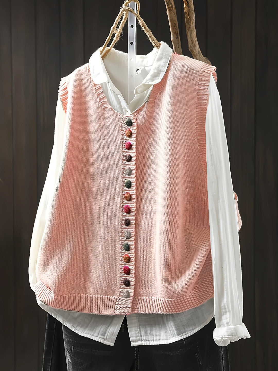 Ærmeløs Strikket Vest
