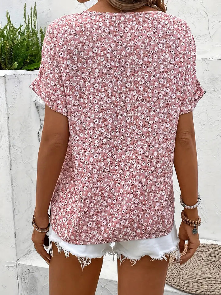 Elegant Blomstret Bluse