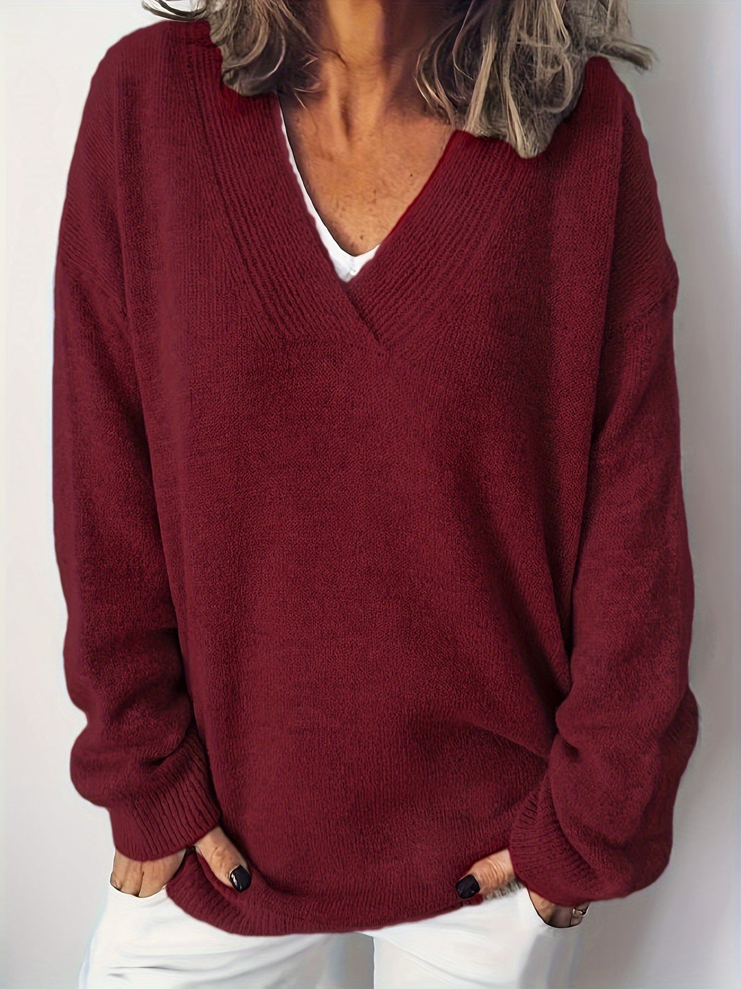 Blød og Tidløs V-Hals Sweater