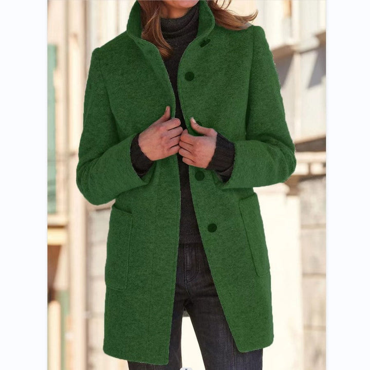 Elegant lang frakke med knapper