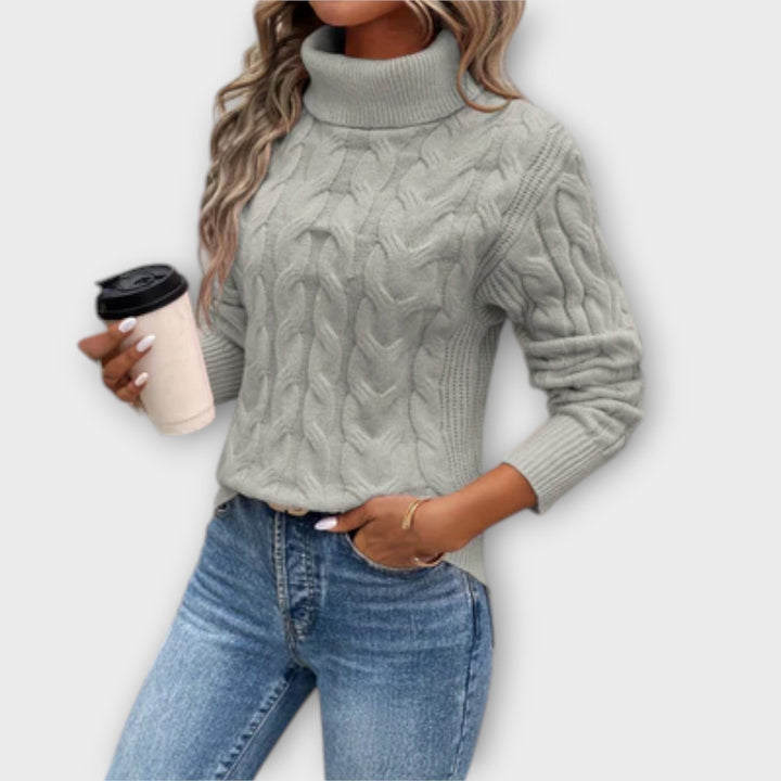 Anna – Elegant strikket rullekravepullover