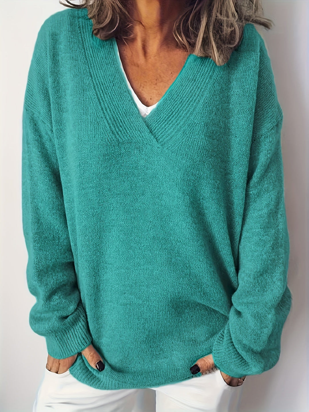 Blød og Tidløs V-Hals Sweater