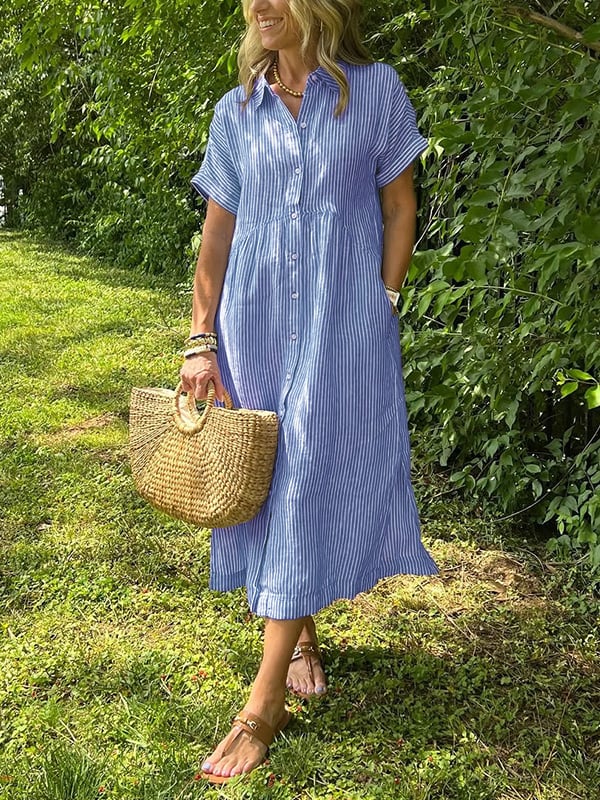 Let Sommerkjole Med Knapper