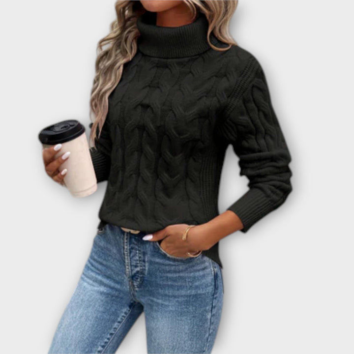 Anna – Elegant strikket rullekravepullover