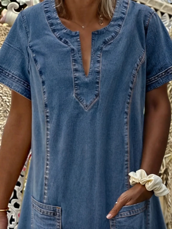 Blød Denim Kjole