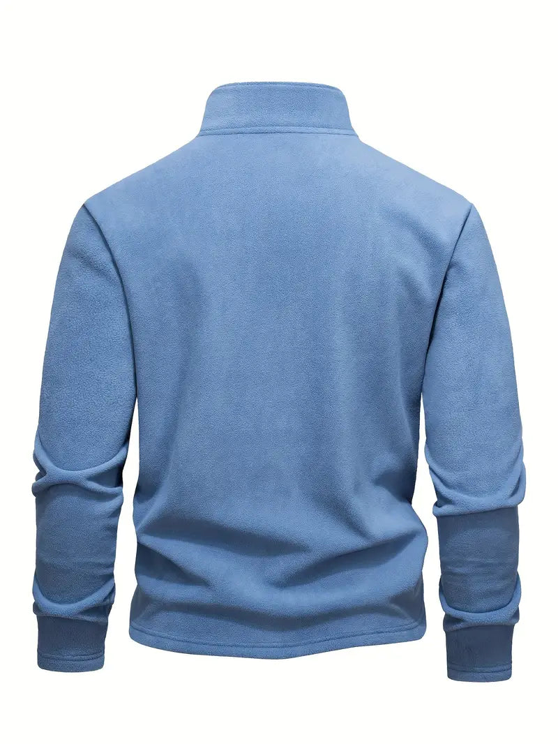 Henrik - Langærmet Sweatshirt med Halv Lynlås