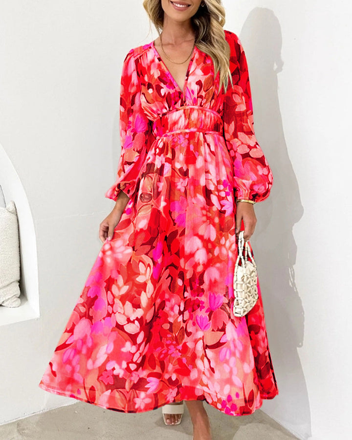 Elegant kjole med blomster