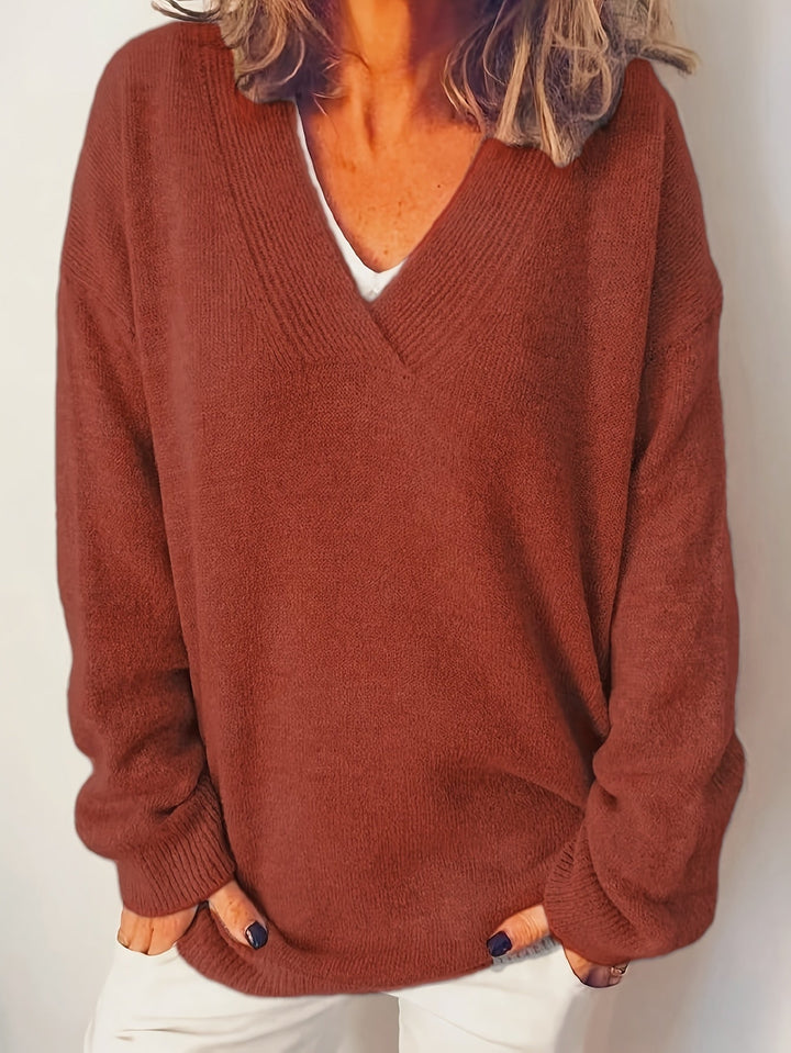 Blød og Tidløs V-Hals Sweater