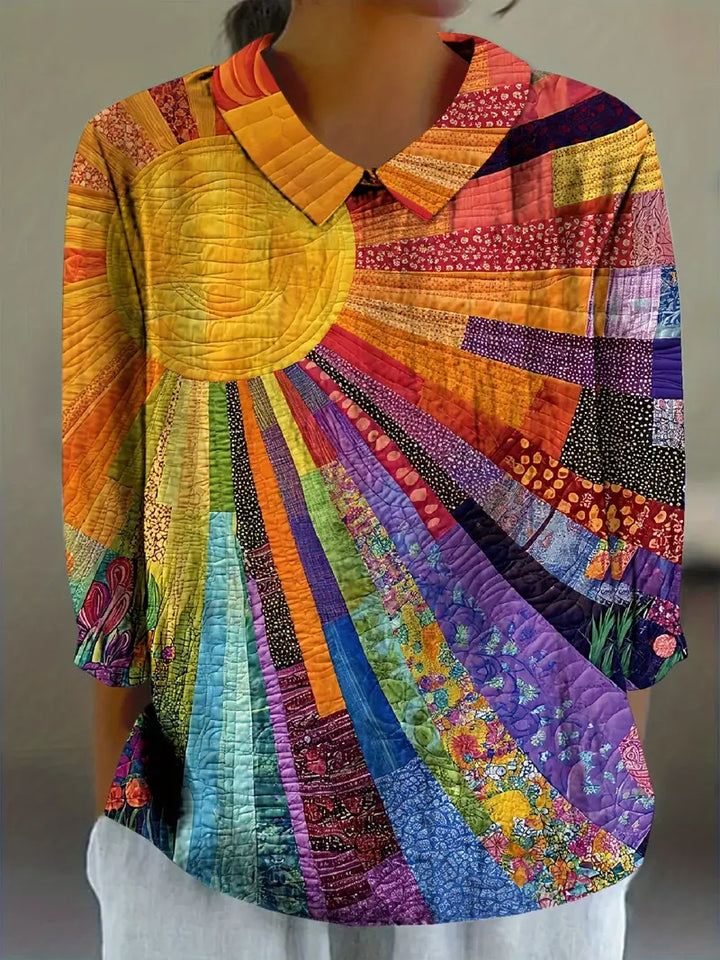 Farverig og Komfortabel Bluse