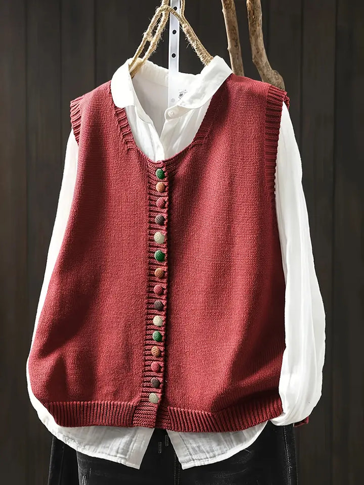Ærmeløs Strikket Vest