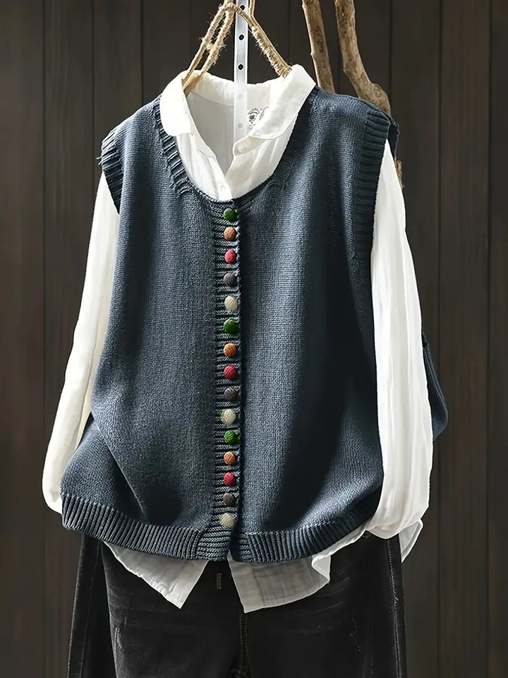 Ærmeløs Strikket Vest