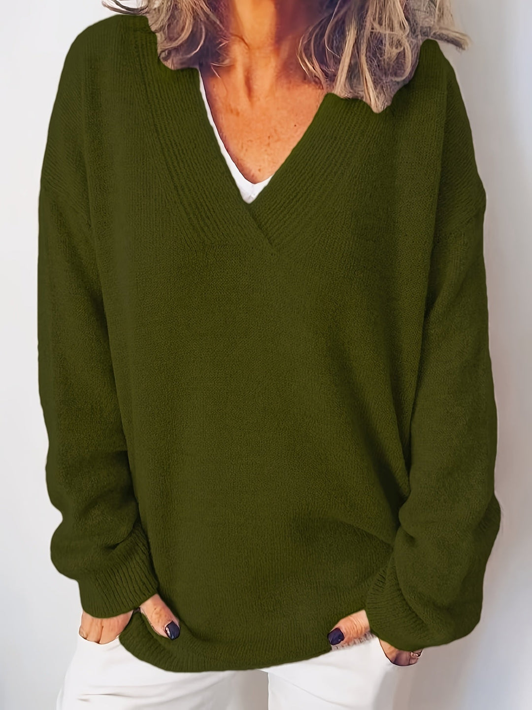Blød og Tidløs V-Hals Sweater