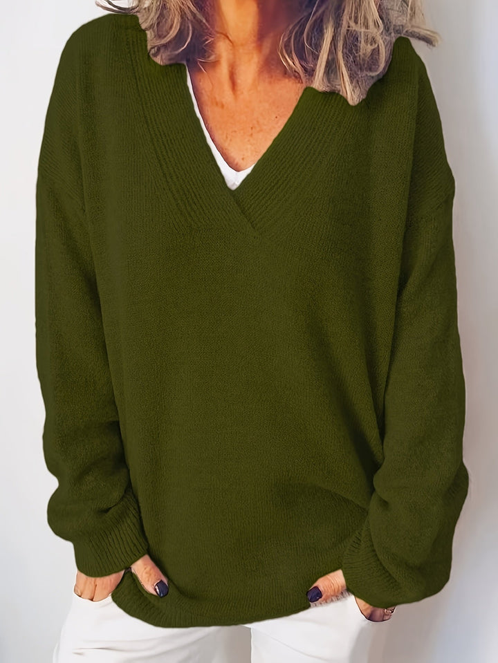 Blød og Tidløs V-Hals Sweater