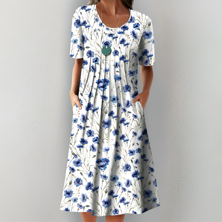 Blomstret Midikjole