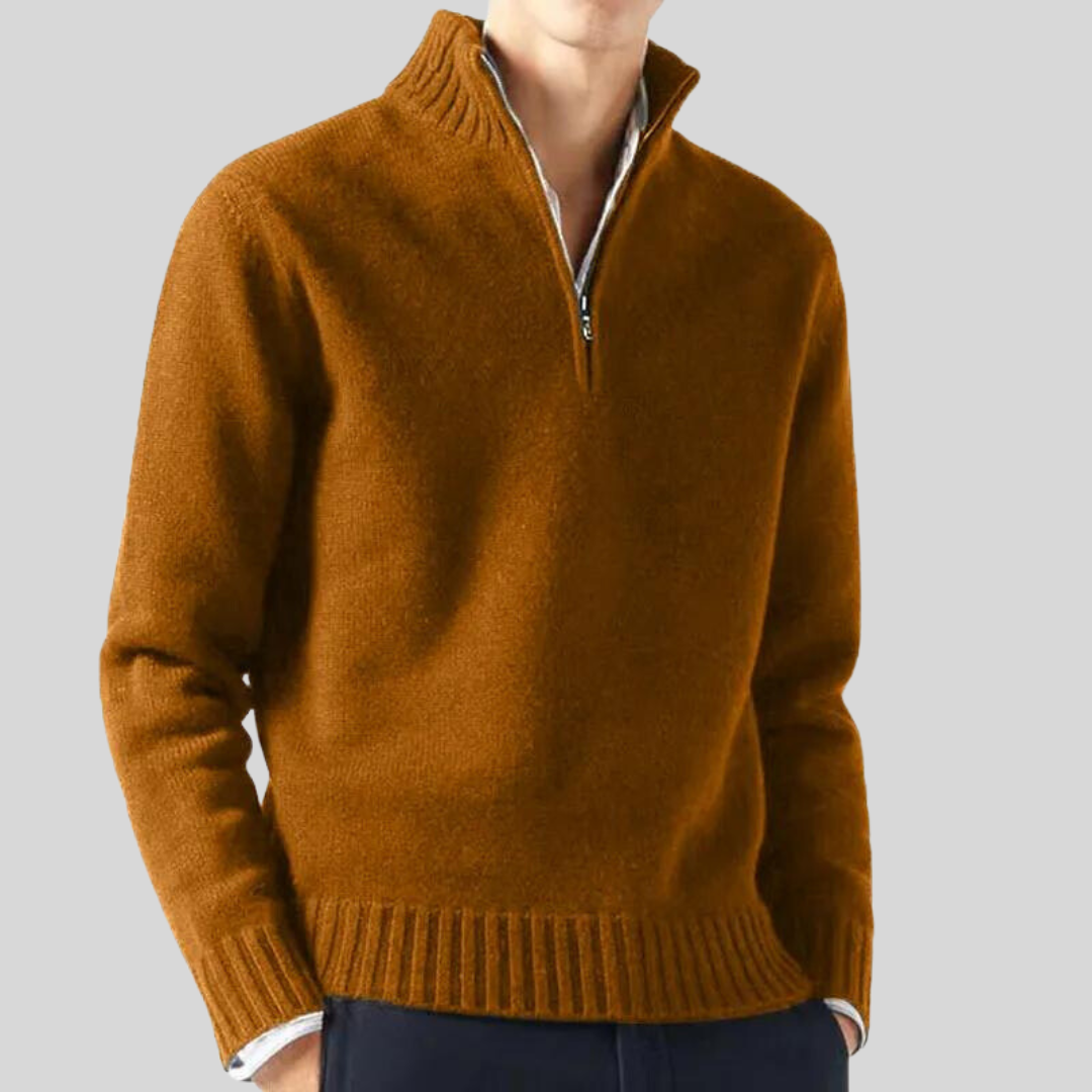 Luksuriøs Halv-Zip Sweater