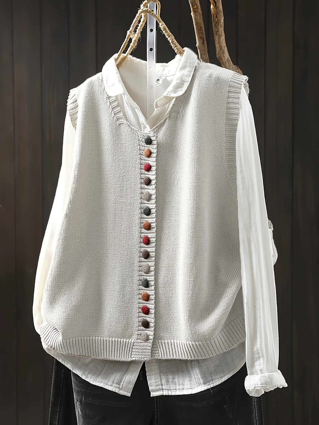 Ærmeløs Strikket Vest