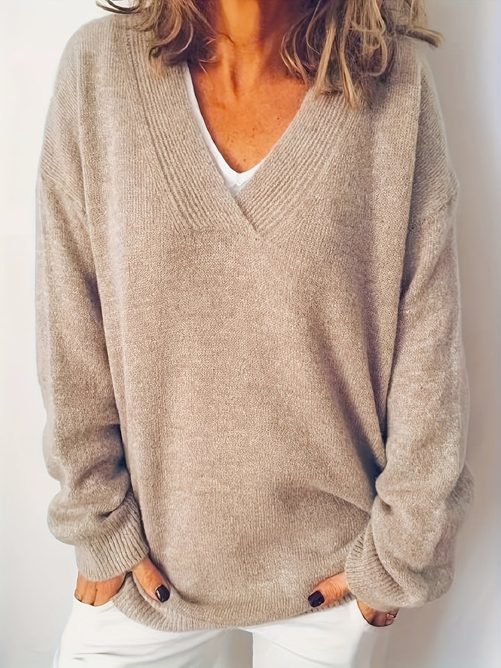 Blød og Tidløs V-Hals Sweater