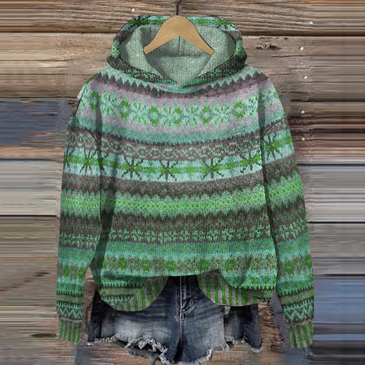 Tidløs Mønster Hoodie