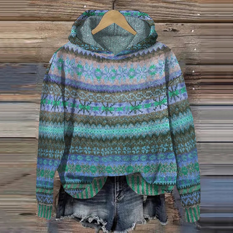 Tidløs Mønster Hoodie