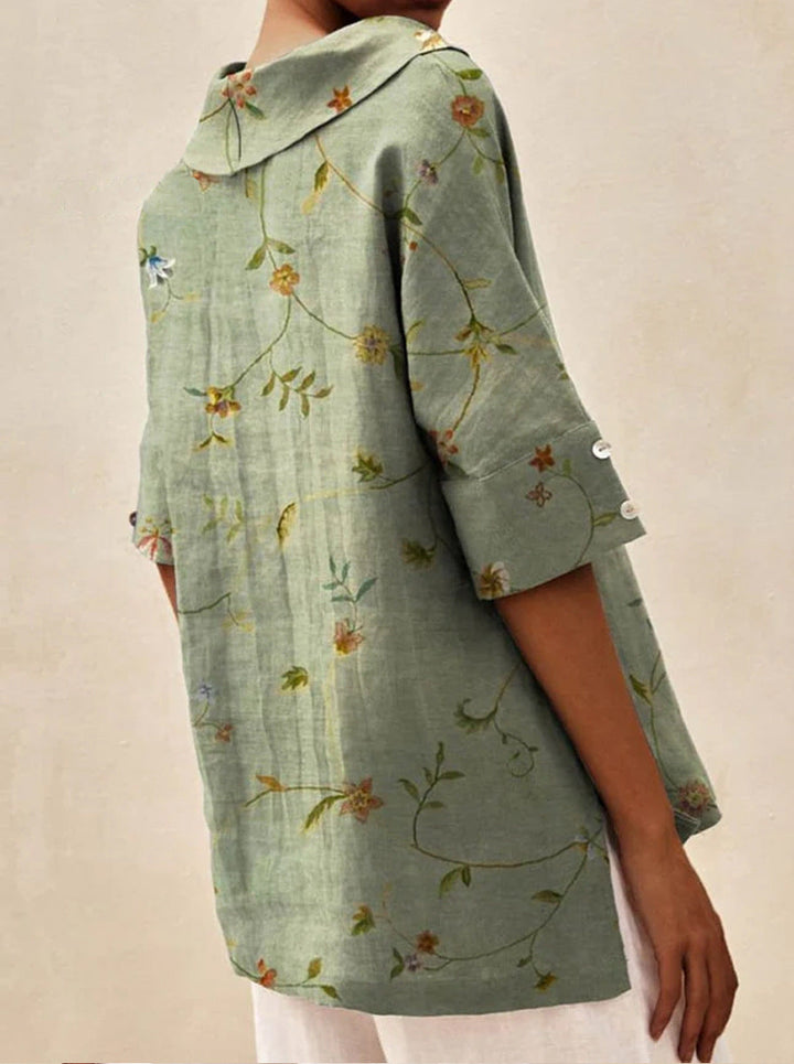 Elegant top med V-udskæring