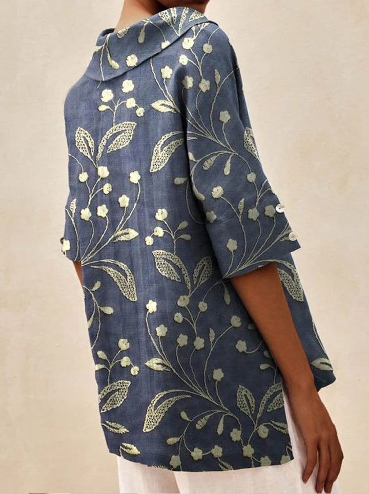 Elegant top med V-udskæring