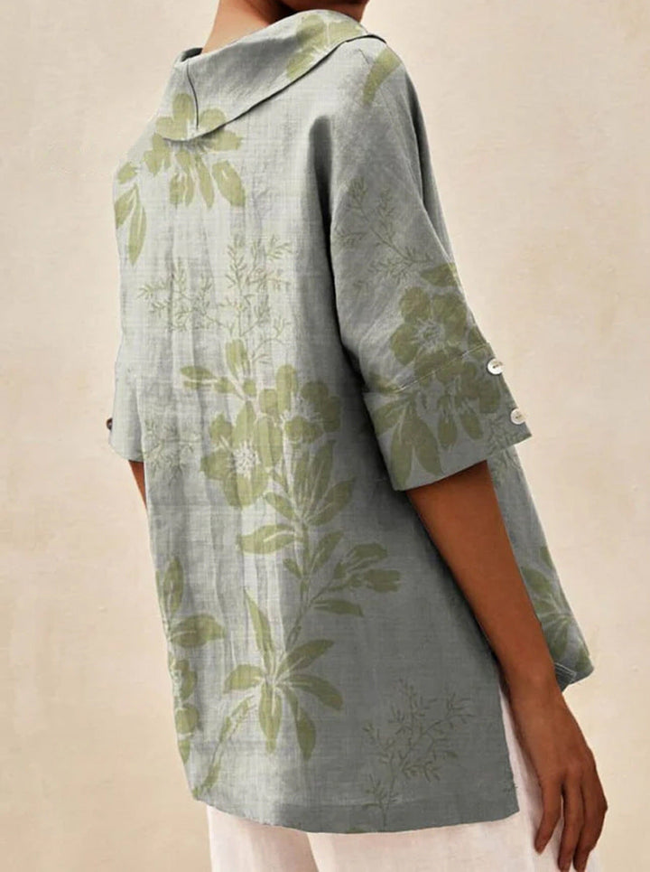 Elegant top med V-udskæring
