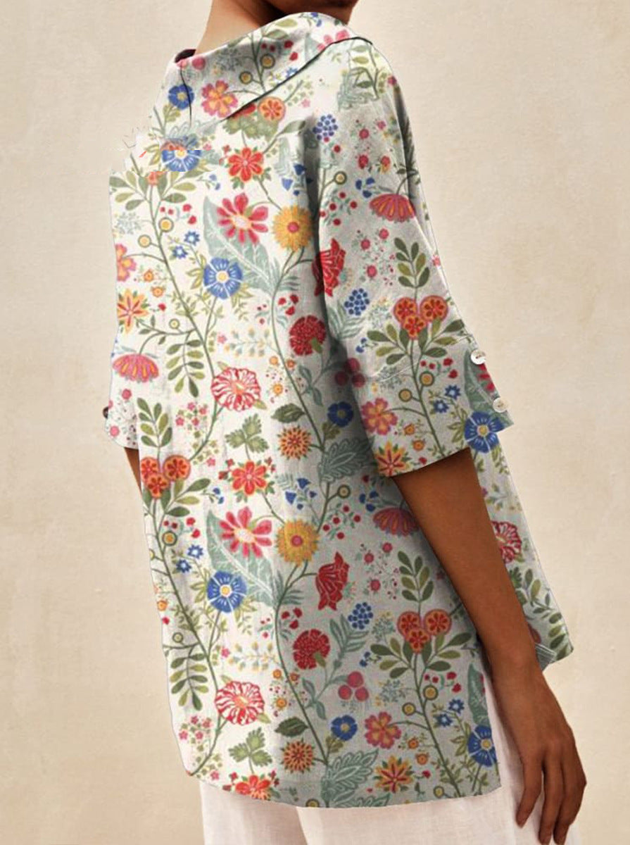 Elegant top med V-udskæring