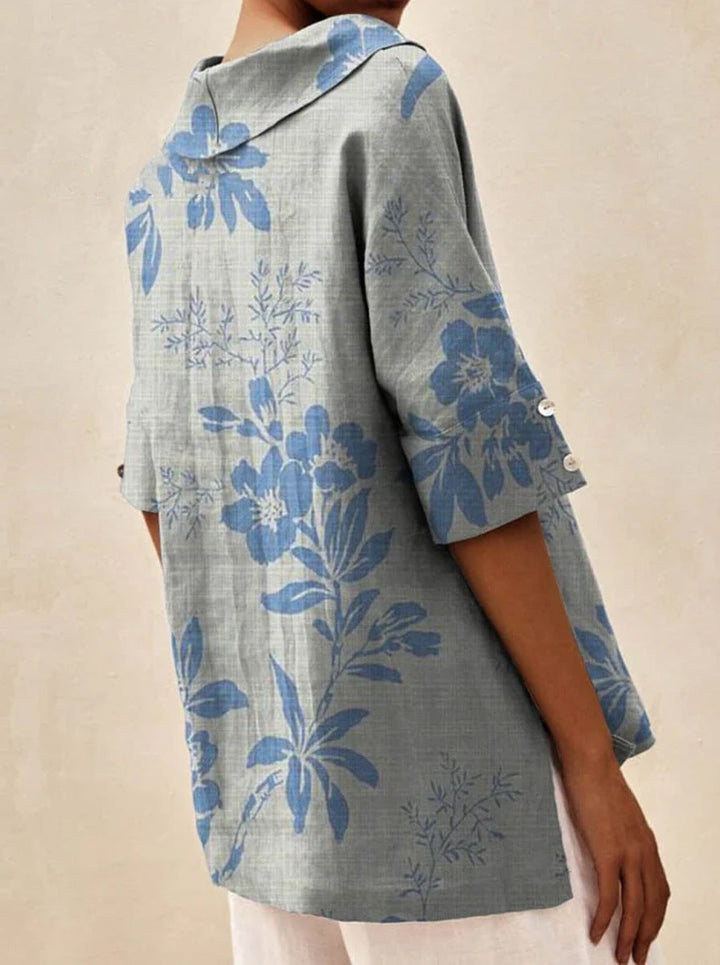 Elegant top med V-udskæring