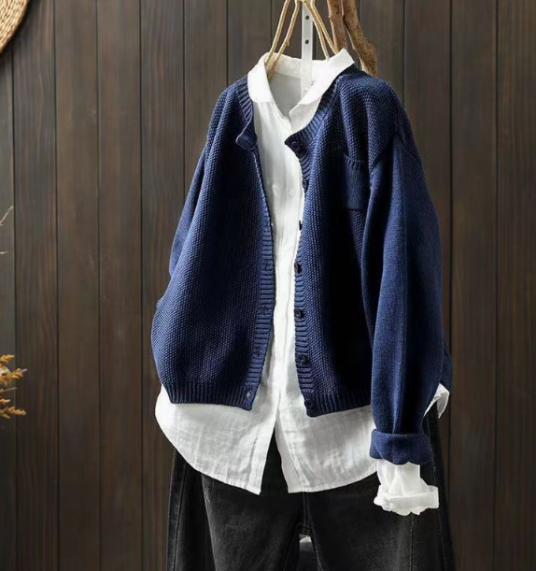 Stilfuld og Casual Strikket Cardigan