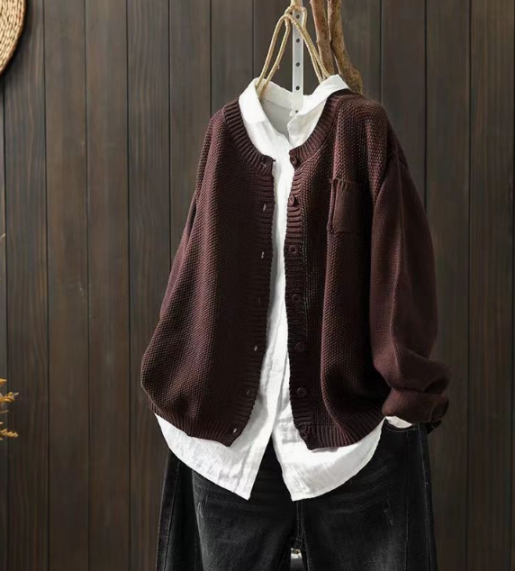 Stilfuld og Casual Strikket Cardigan