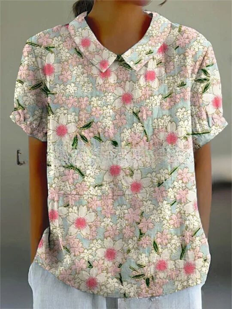 Blomstret Skjorte