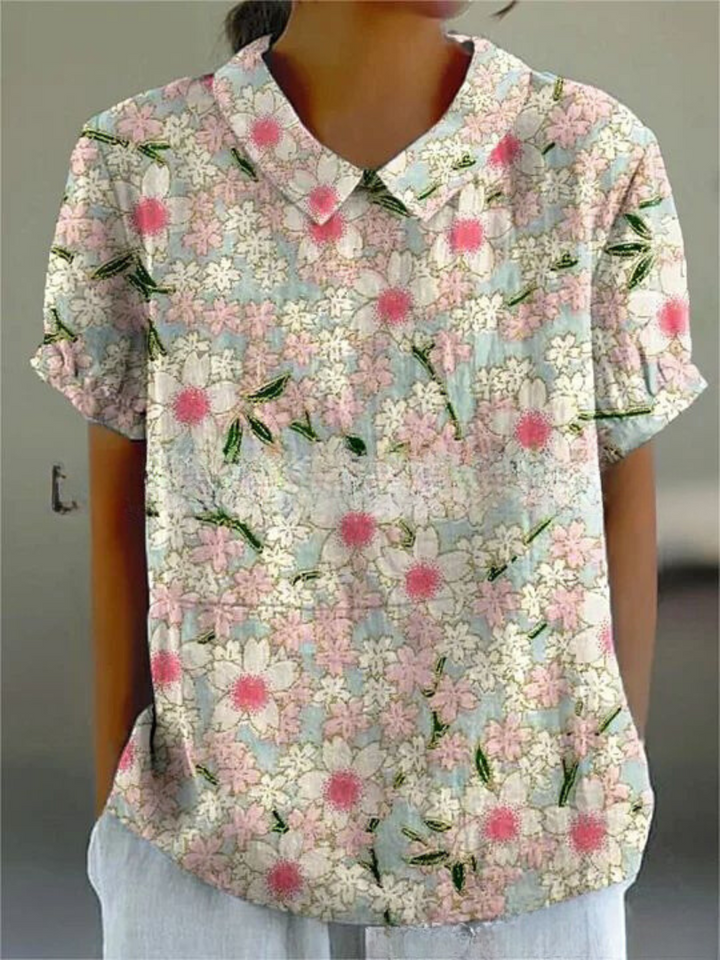Blomstret Skjorte