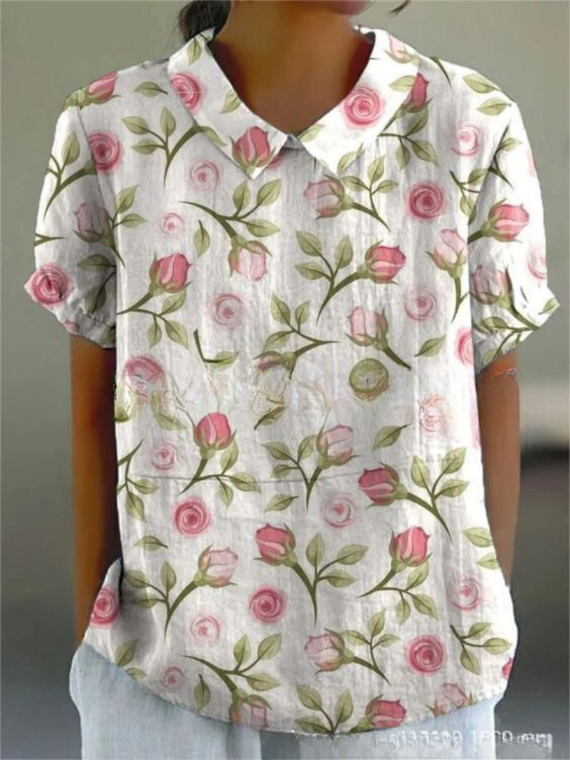 Blomstret Skjorte