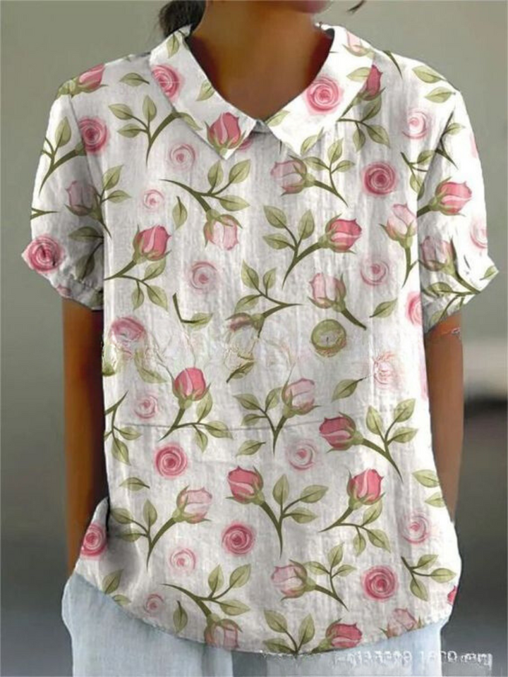 Blomstret Skjorte