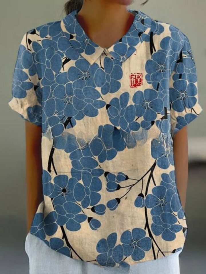 Blomstret Skjorte