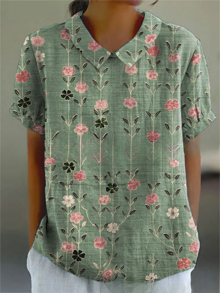 Blomstret Skjorte